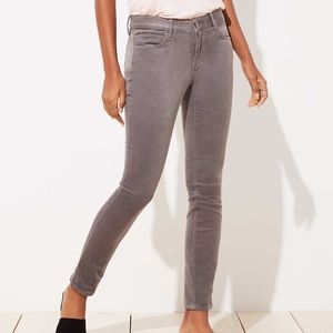 LOFT | NWT | Grey Corduroy Modern Skinny Pant